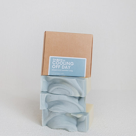 cooling off day . peppermint menthol soap