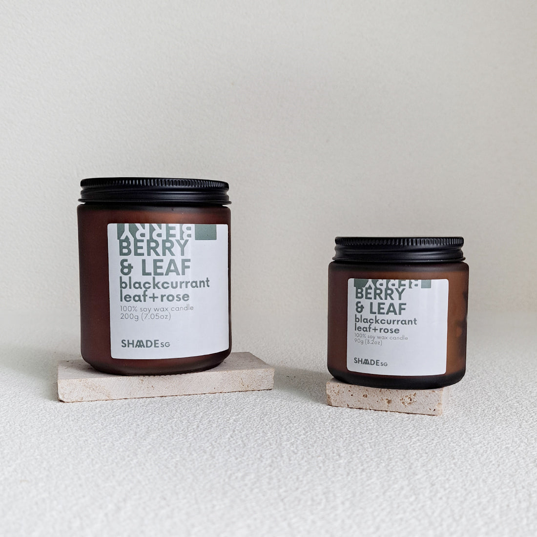 berry & leaf . blackcurrant leaf + rose candle