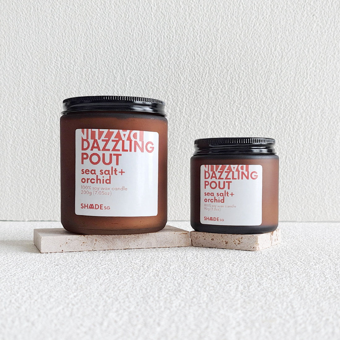 dazzling pout sea salt and orchid soy wax candle