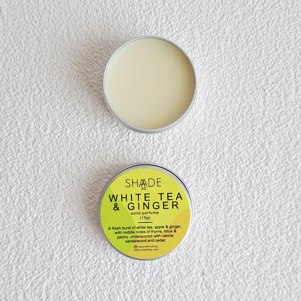 white tea ginger vegan solid perfume cologne fragrance