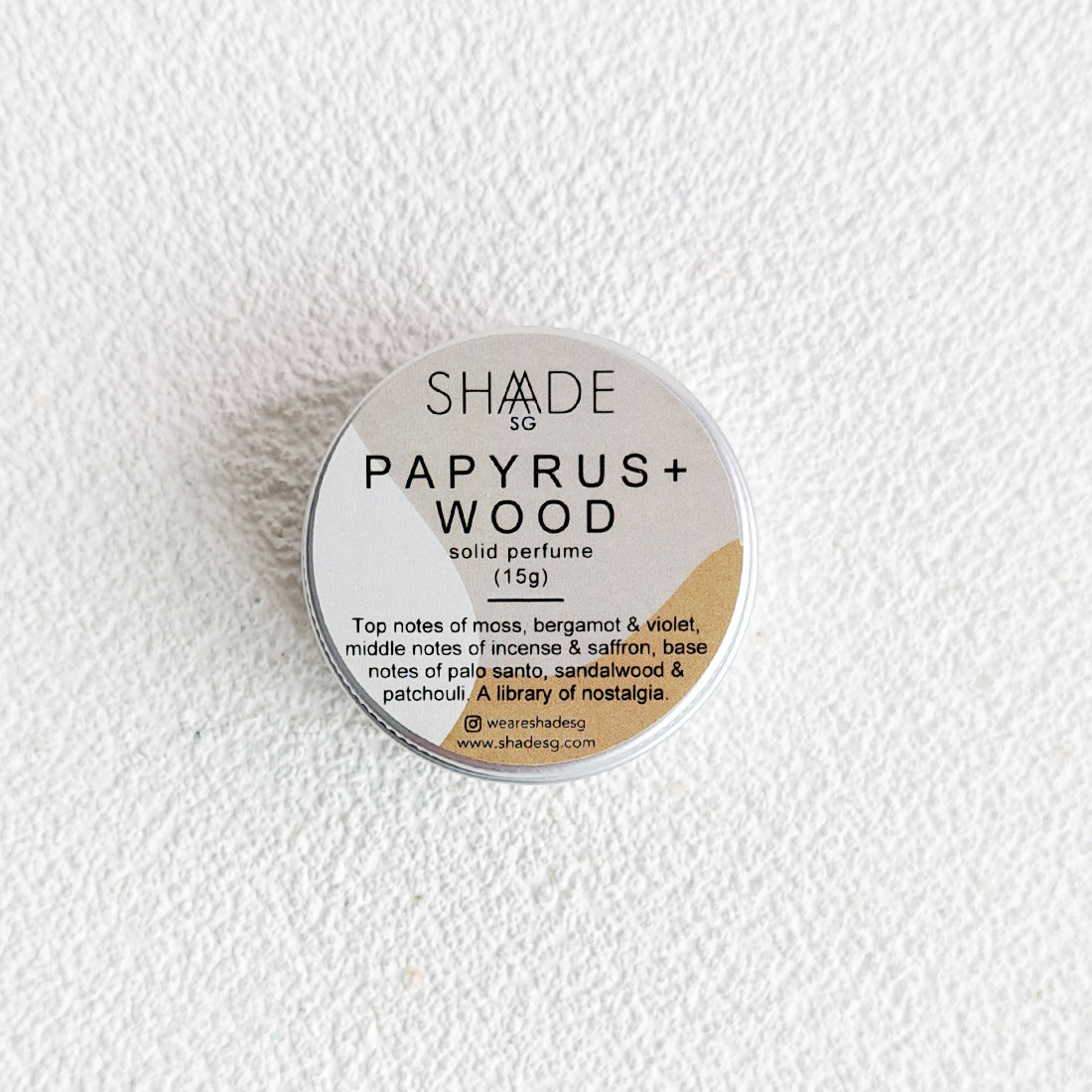 papyrus wood vegan solid perfume cologne fragrance