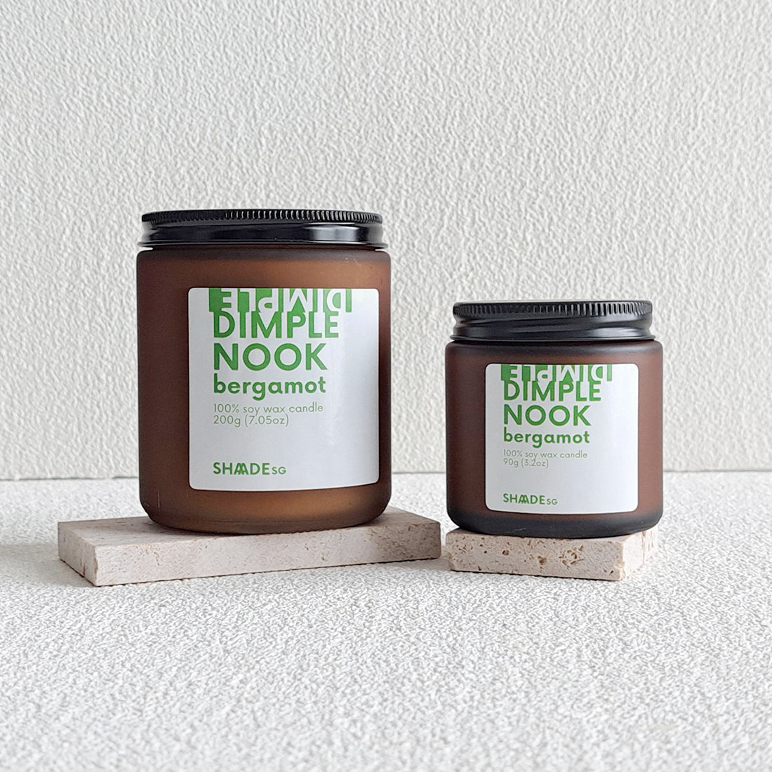 dimple nook bergamot soy wax scented candle